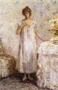 Jean-francois raffaelli Woman in a White Dressing Grown painting